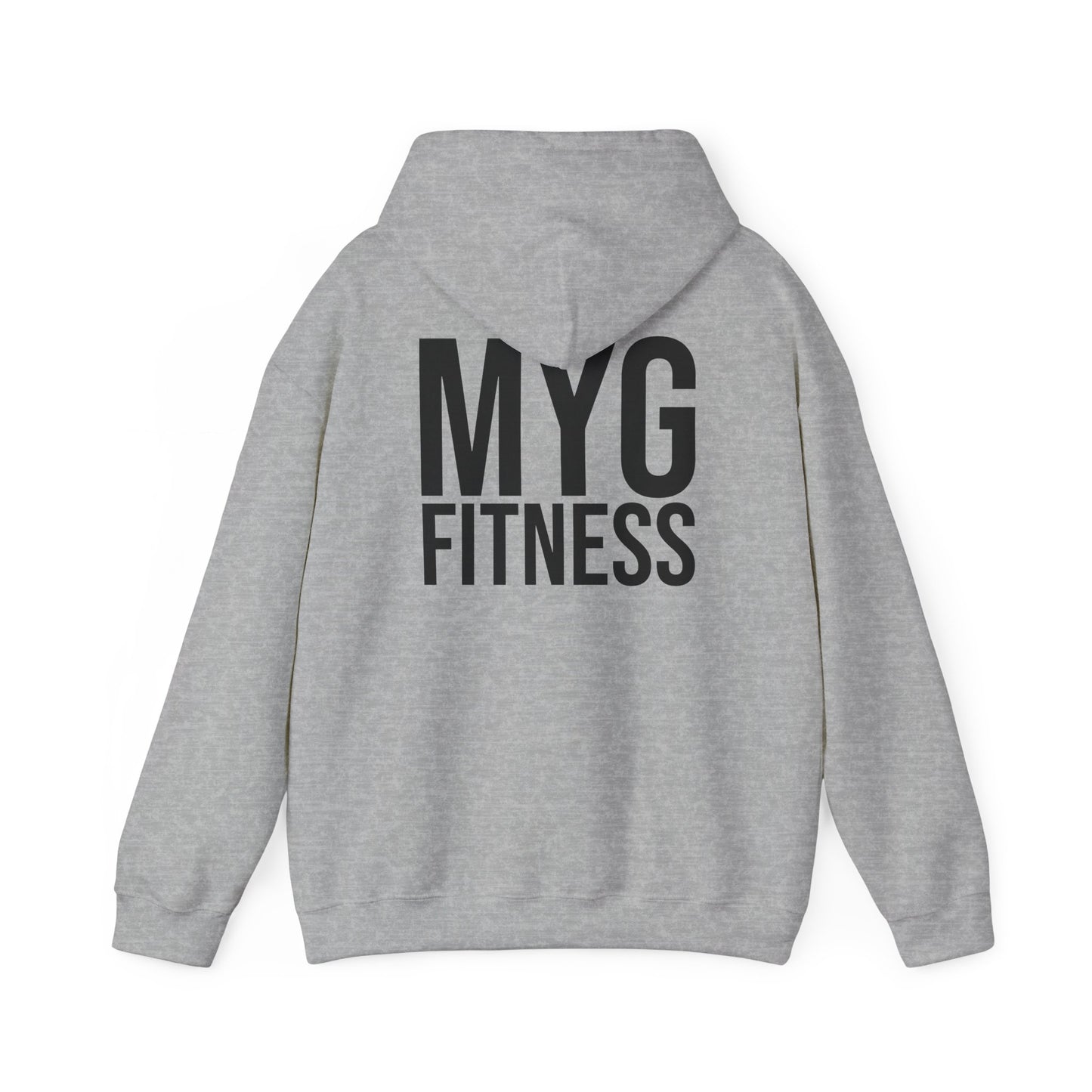 MYGFITNESS Essentials Back Print Unisex Heavy Blend™ Hoodie - Motivational Activewear for Fitness Enthusiasts