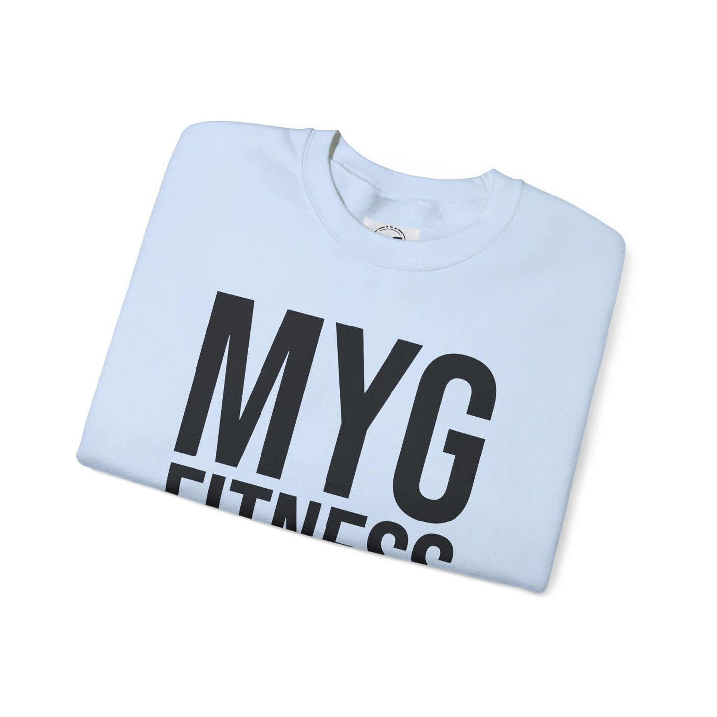 MYGFITNESS Essentials Arm Logo Unisex Heavy Blend™ Crewneck Sweatshirt - Cozy Apparel for Workout Enthusiasts