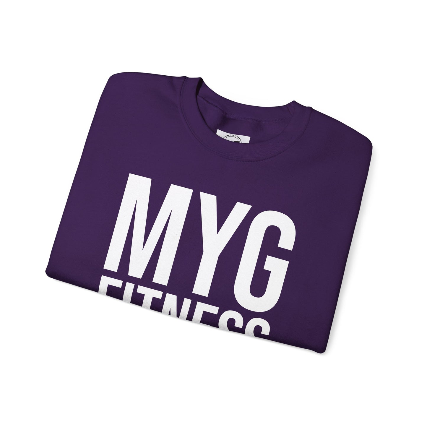 MYGFITNESS Essentials Arm Logo Unisex Heavy Blend™ Crewneck Sweatshirt - Cozy Apparel for Workout Enthusiasts