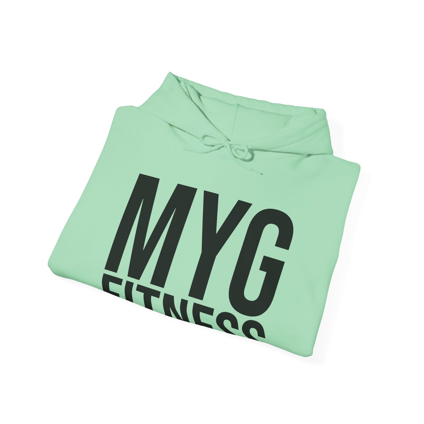 MYGFITNESS Essentials Arm Logo Unisex Heavy Blend™ Hoodie - Motivational Activewear for Fitness Enthusiasts