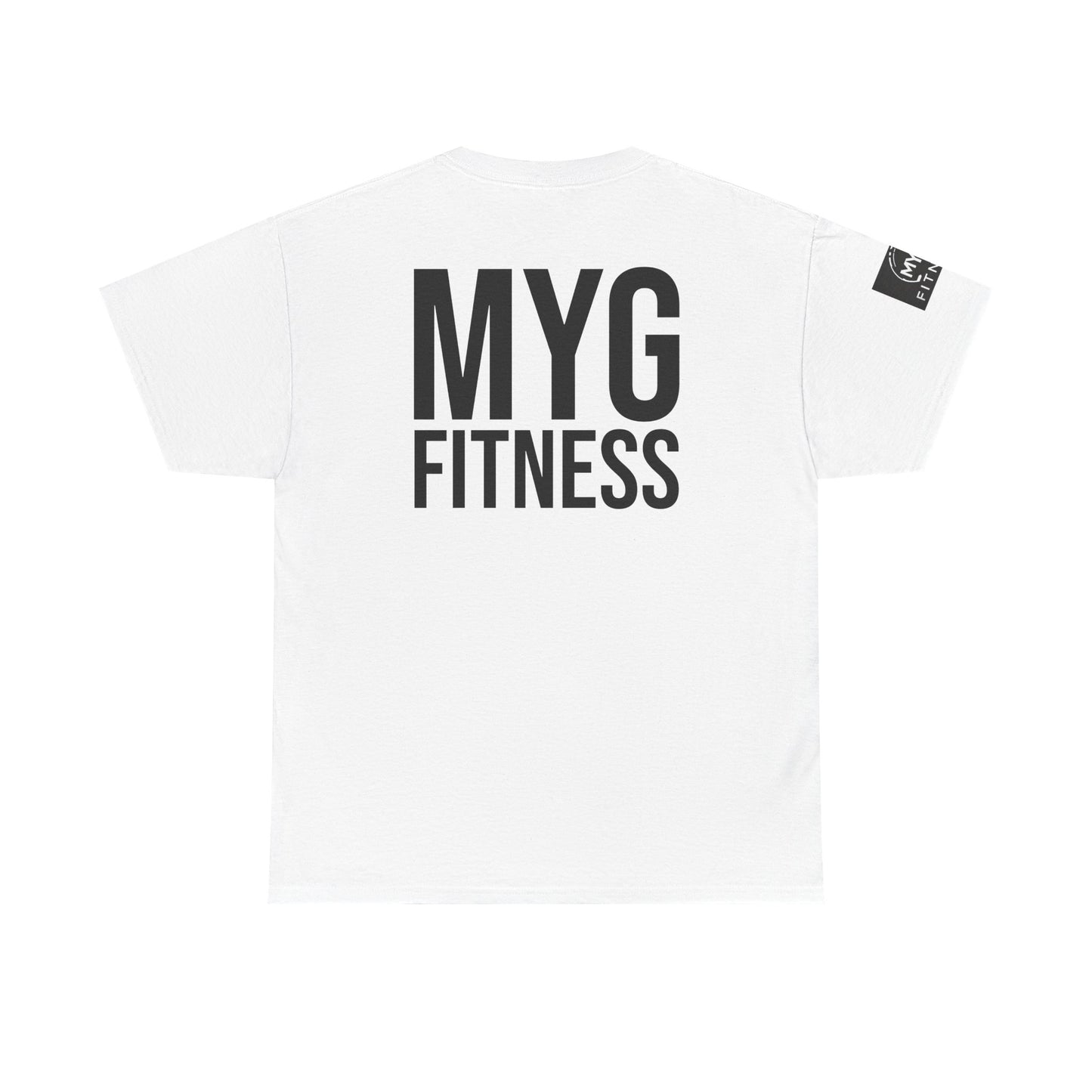 MYGFITNESS Essentials Back Print With Arm Logo Unisex Heavy Cotton Tee