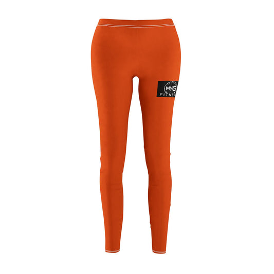 MYGFITNESS Women's Mid-rise Fitness Orange Comfortable Leggings | Active Wear for Yoga & Gym