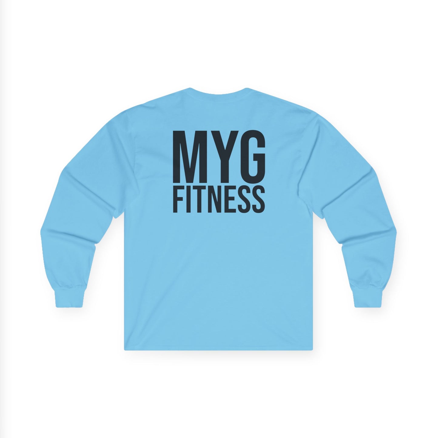 MYGFITNESS Essentials Logo With Back Print Unisex Ultra Cotton Long Sleeve Tee - Comfortable Activewear for Fitness Enthusiasts