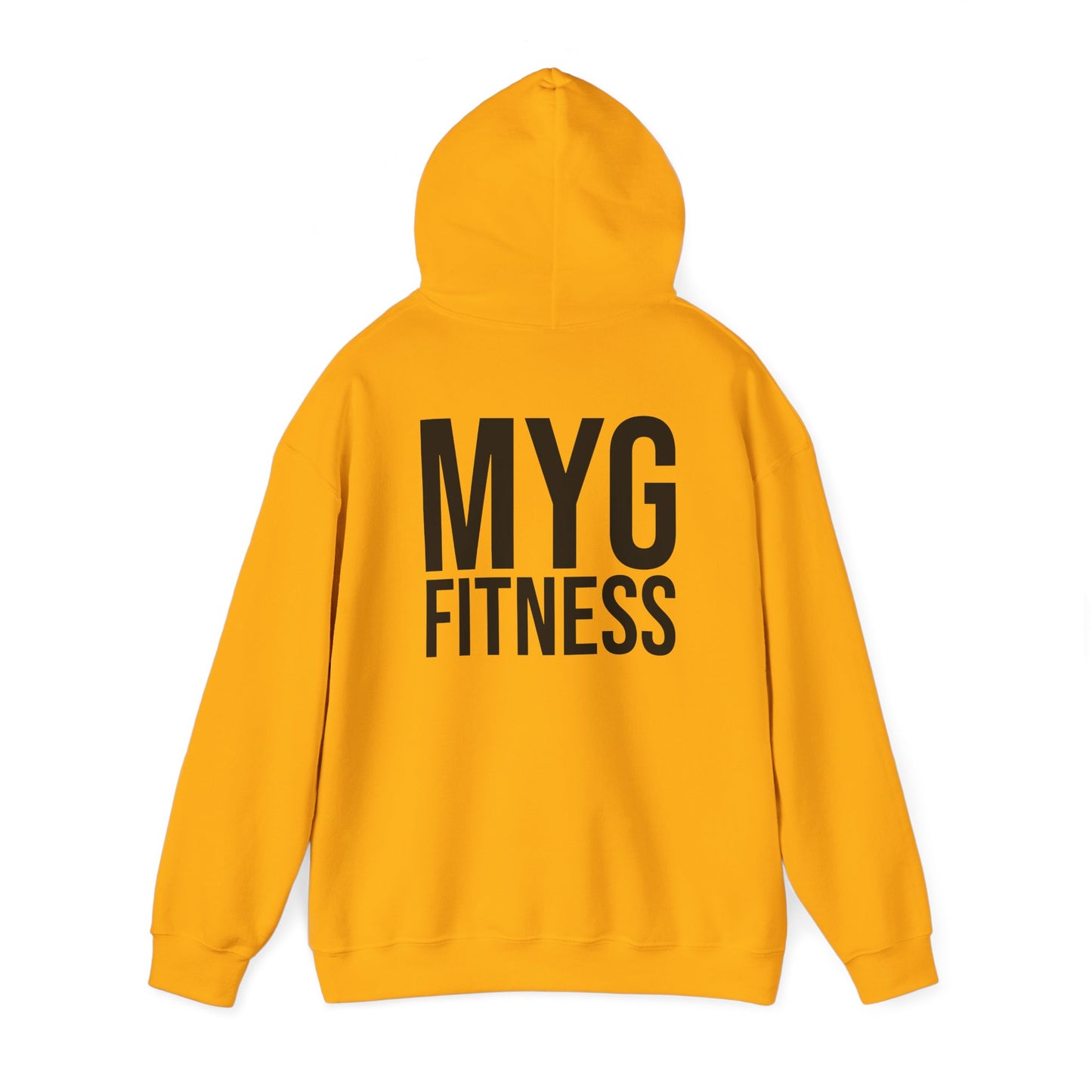 MYGFITNESS Essentials Logo With Back Print Unisex Heavy Blend™ Hoodie - Motivational Activewear for Fitness Enthusiasts