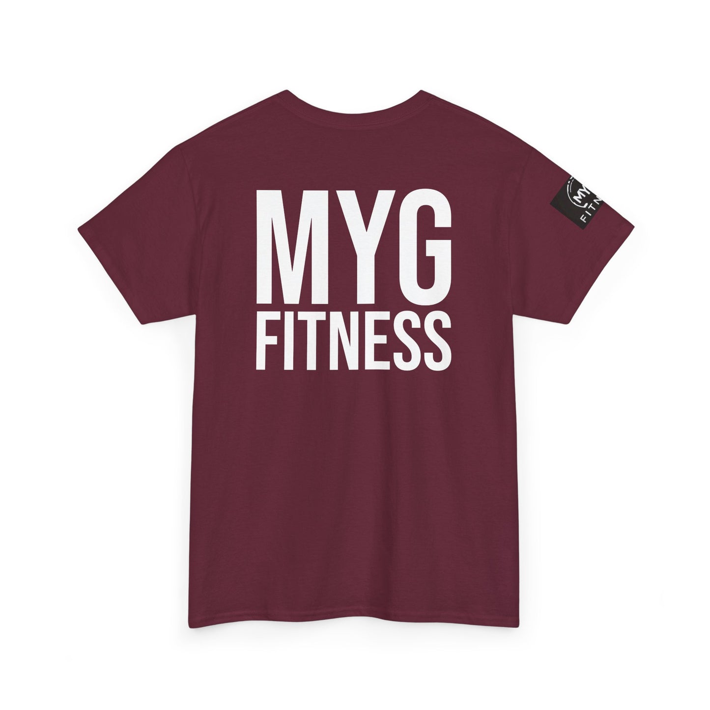 MYGFITNESS Essentials Back Print With Arm Logo Unisex Heavy Cotton Tee