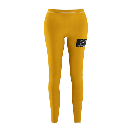 MYGFITNESS Women's Mid-rise Fitness Yellow Comfortable Leggings | Active Wear for Yoga & Gym