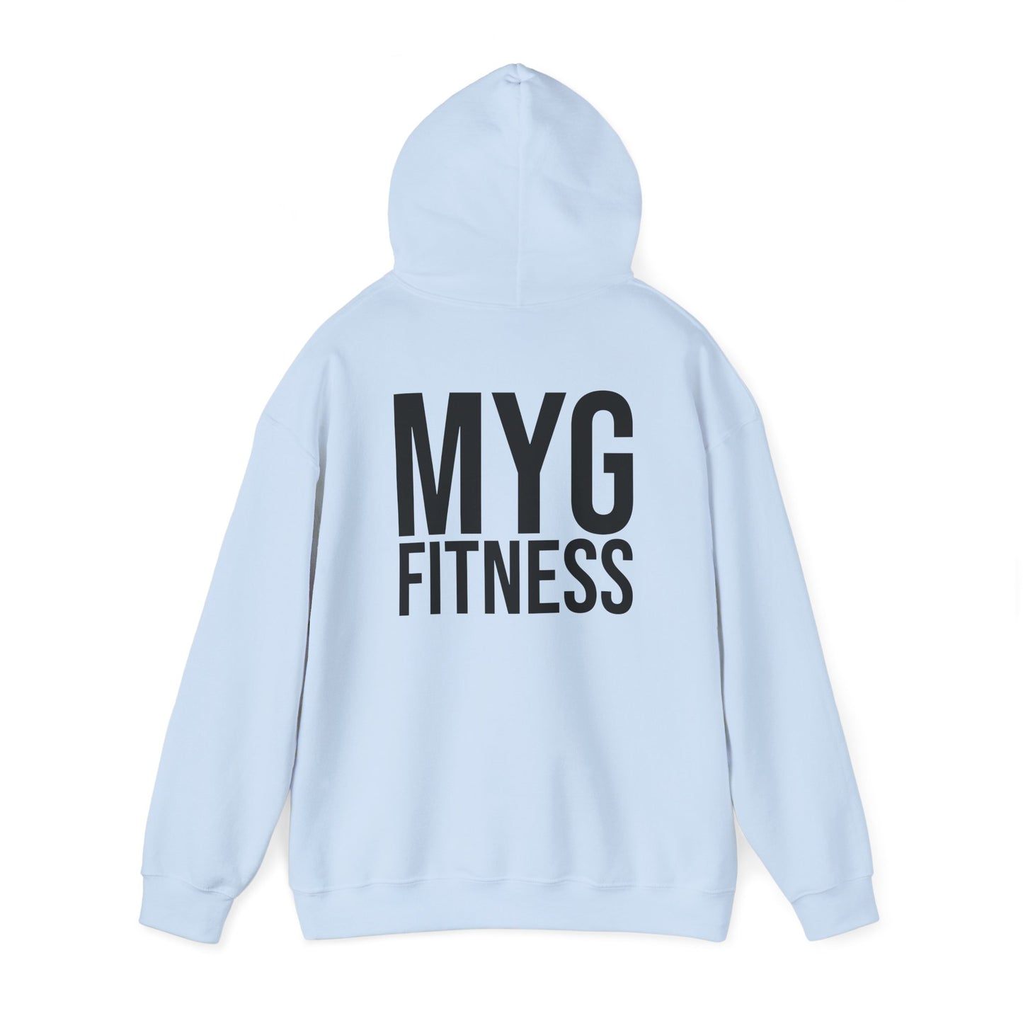 MYGFITNESS Essentials Back Print Unisex Heavy Blend™ Hoodie - Motivational Activewear for Fitness Enthusiasts