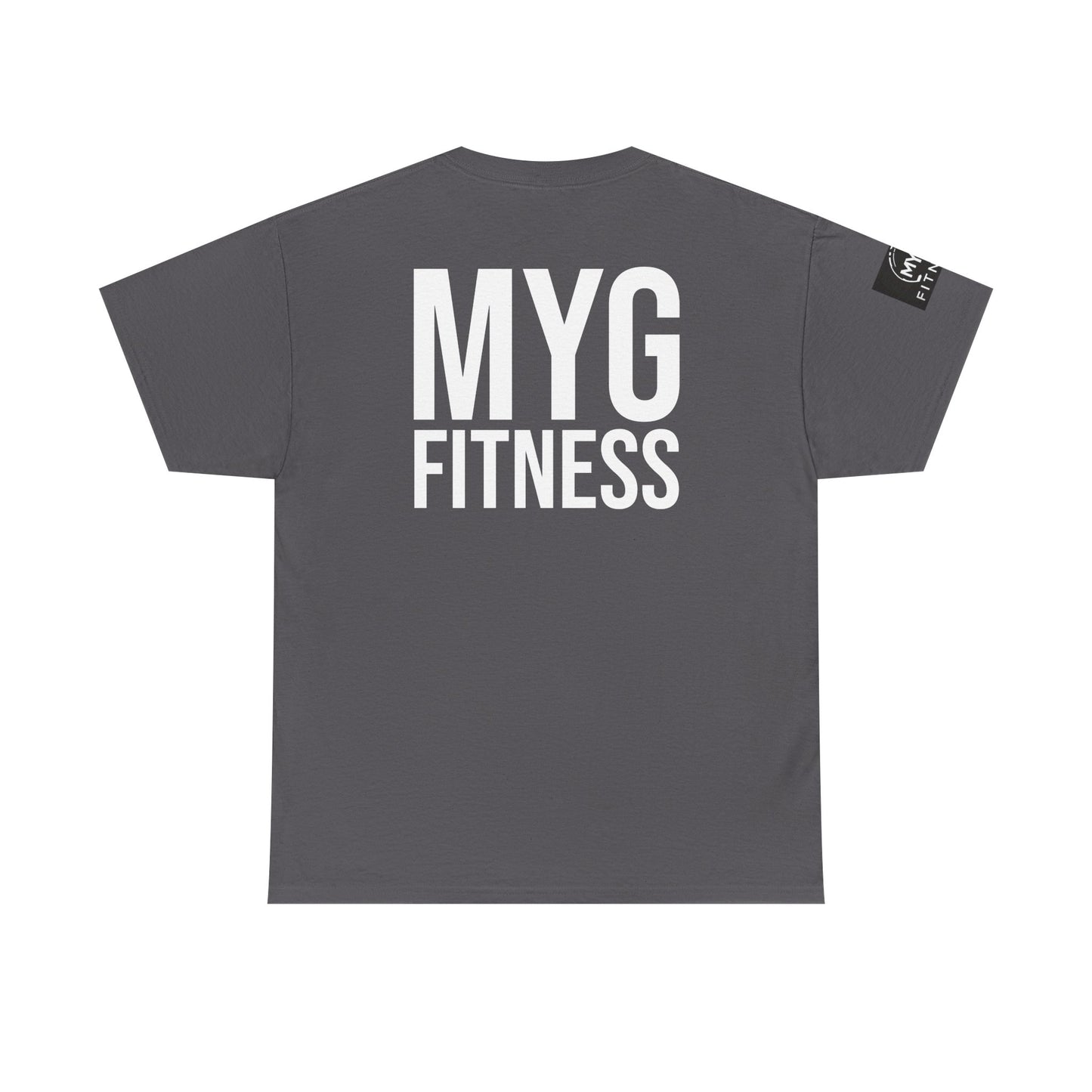 MYGFITNESS Essentials Back Print With Arm Logo Unisex Heavy Cotton Tee