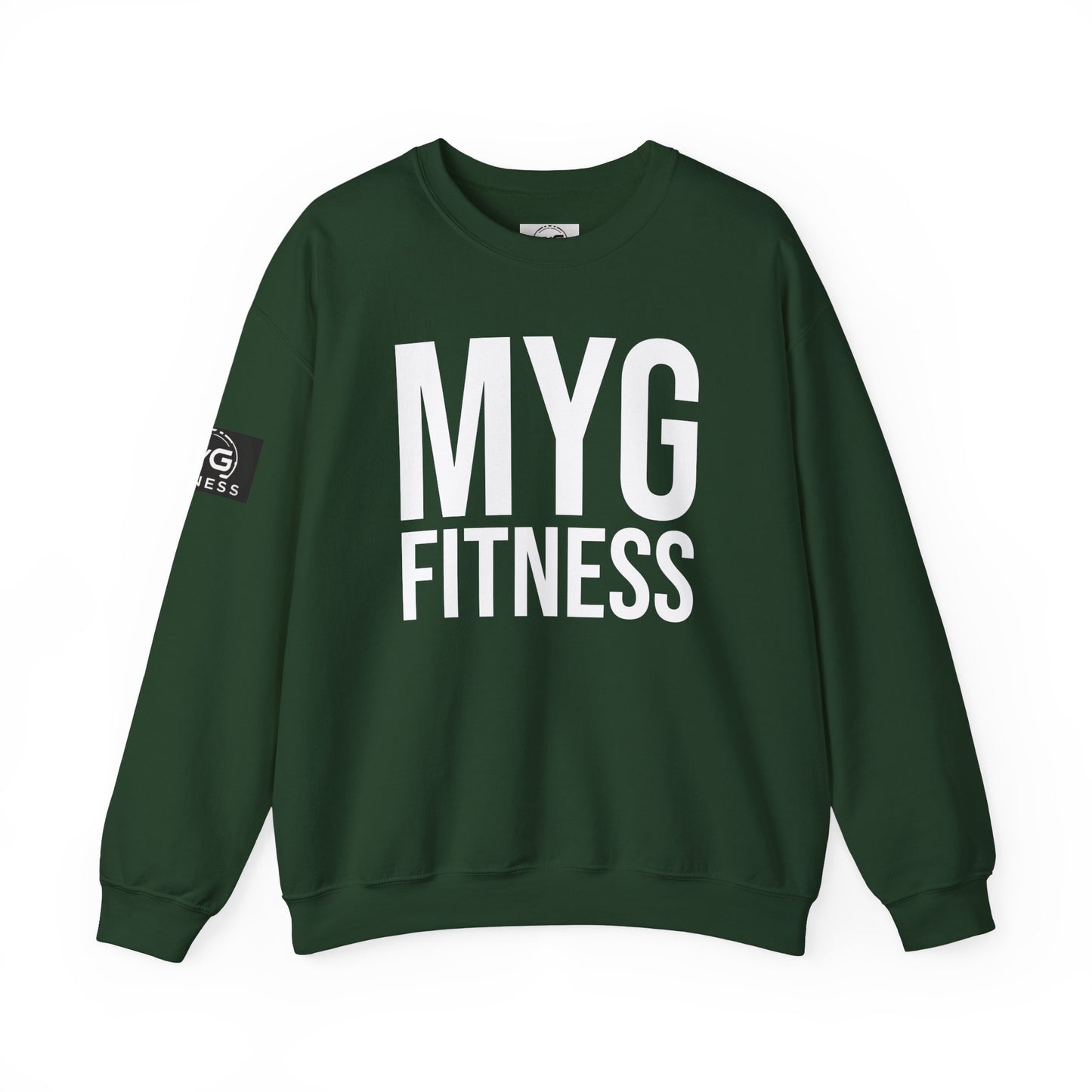 MYGFITNESS Essentials Arm Logo Unisex Heavy Blend™ Crewneck Sweatshirt - Cozy Apparel for Workout Enthusiasts