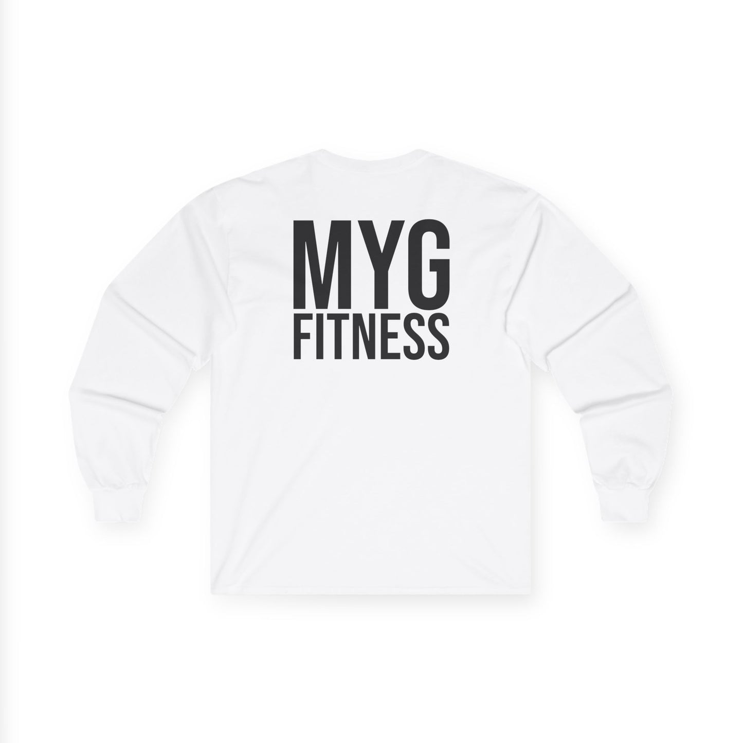 MYGFITNESS Essentials Back Print Unisex Ultra Cotton Long Sleeve Tee - Comfortable Activewear for Fitness Enthusiasts