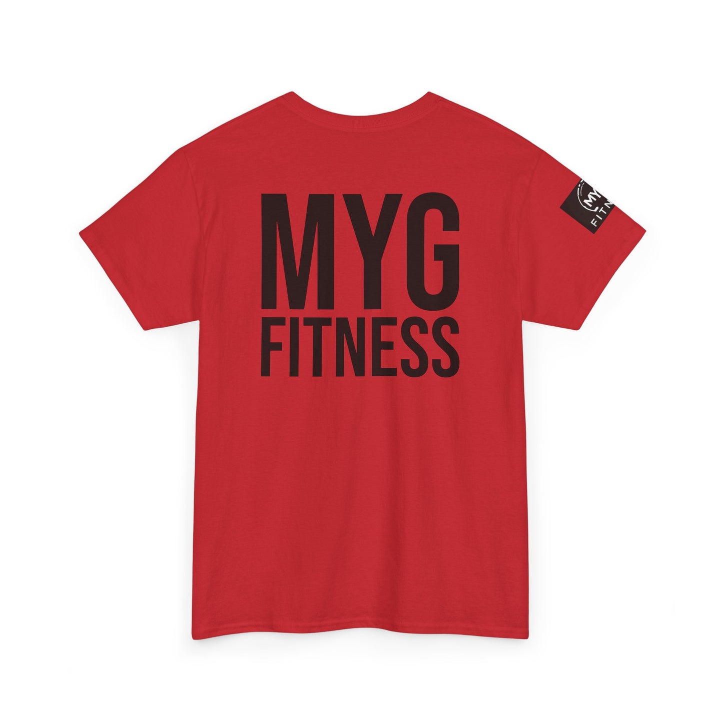 MYGFITNESS Essentials Back Print With Arm Logo Unisex Heavy Cotton Tee