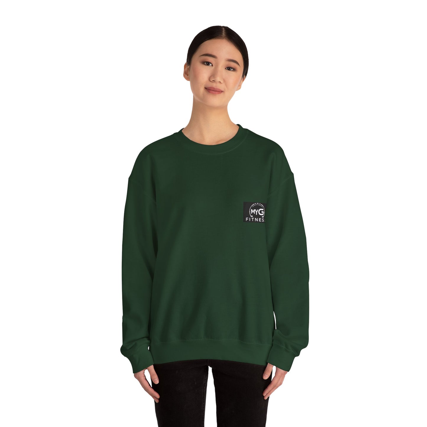 MYGFITNESS Essentials Logo Unisex Heavy Blend™ Crewneck Sweatshirt - Cozy Apparel for Workout Enthusiasts