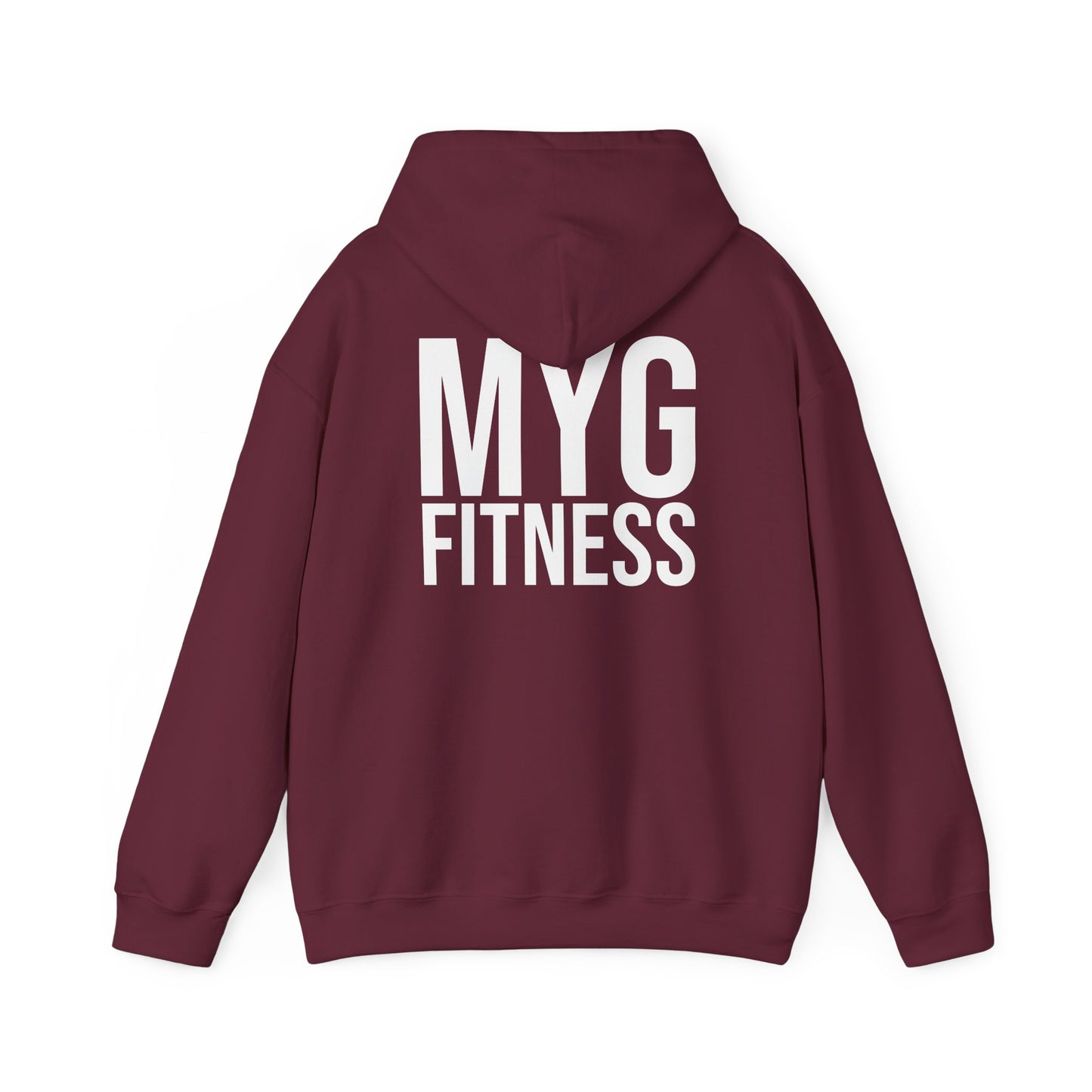 MYGFITNESS Essentials Back Print Unisex Heavy Blend™ Hoodie - Motivational Activewear for Fitness Enthusiasts