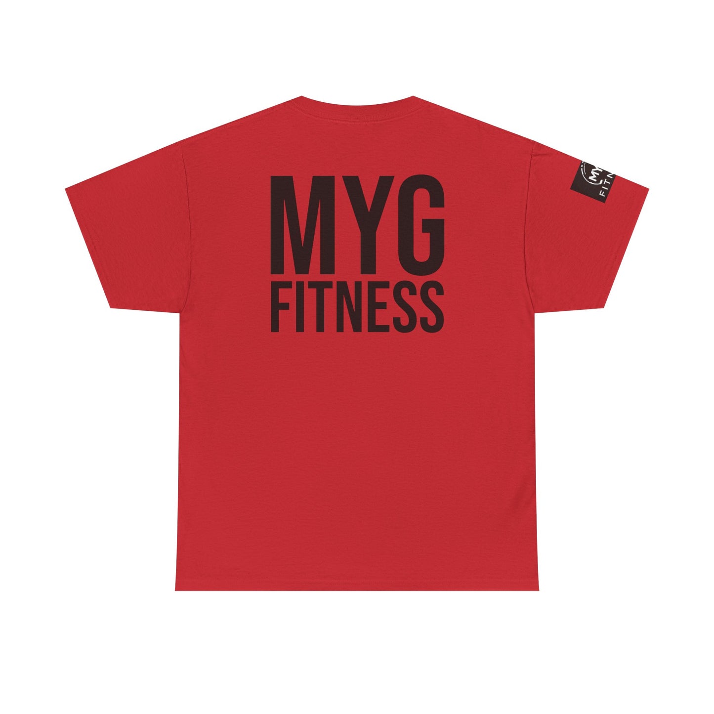 MYGFITNESS Essentials Back Print With Arm Logo Unisex Heavy Cotton Tee