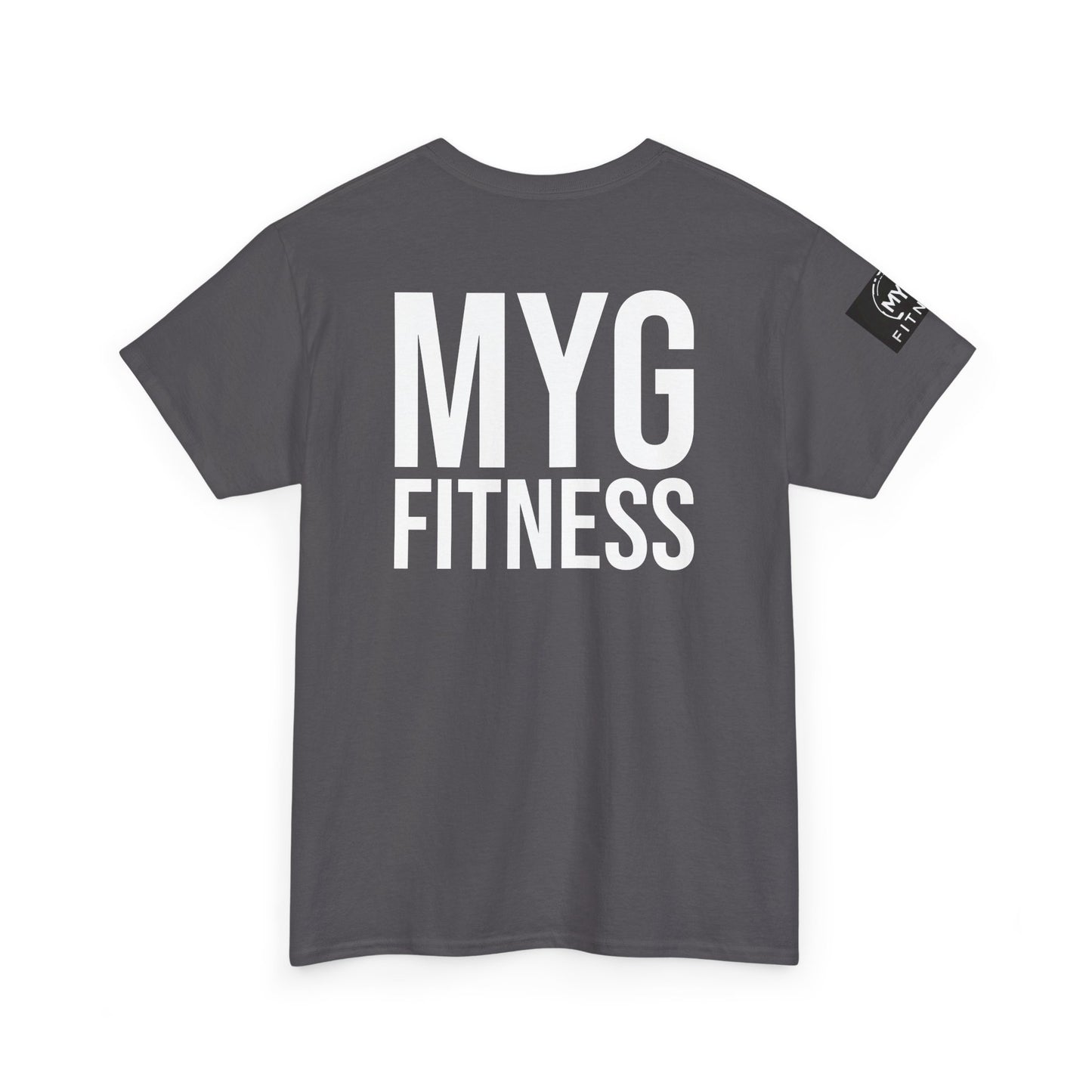 MYGFITNESS Essentials Back Print With Arm Logo Unisex Heavy Cotton Tee