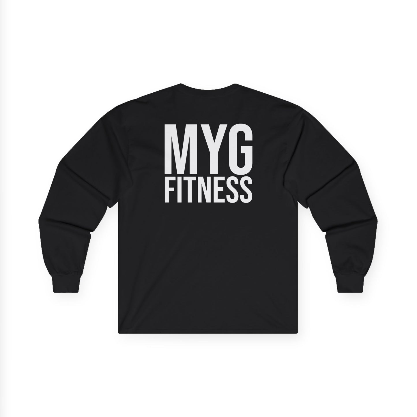 MYGFITNESS Essentials Logo With Back Print Unisex Ultra Cotton Long Sleeve Tee - Comfortable Activewear for Fitness Enthusiasts