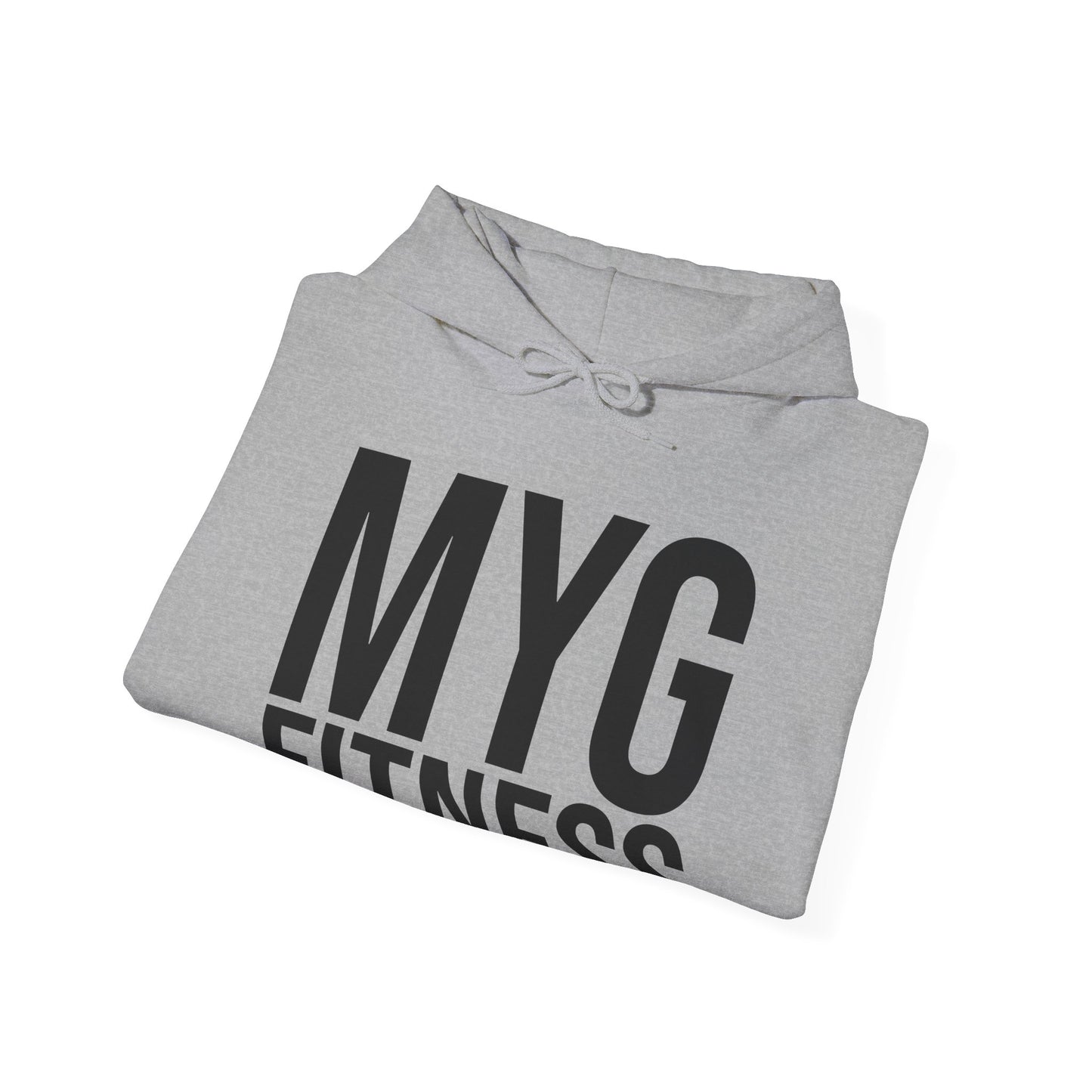 MYGFITNESS Essentials Arm Logo Unisex Heavy Blend™ Hoodie - Motivational Activewear for Fitness Enthusiasts