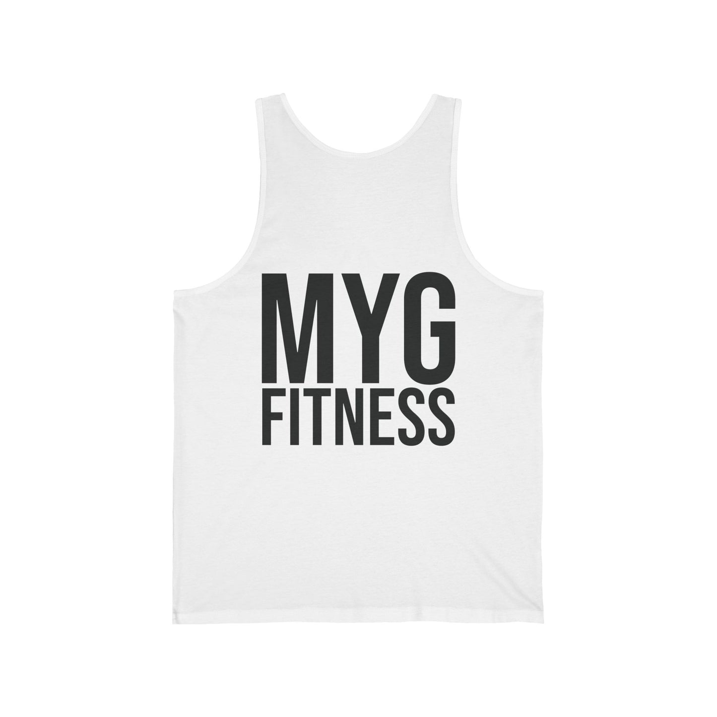 MYGFITNESS Essentials Logo With Back Print Unisex Jersey Tank - Perfect for Gym Lovers & Active Lifestyle