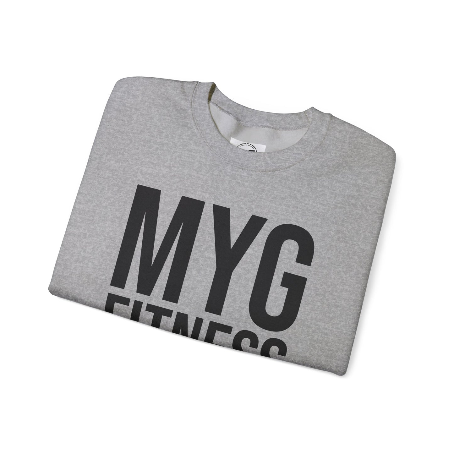 MYGFITNESS Essentials Arm Logo Unisex Heavy Blend™ Crewneck Sweatshirt - Cozy Apparel for Workout Enthusiasts