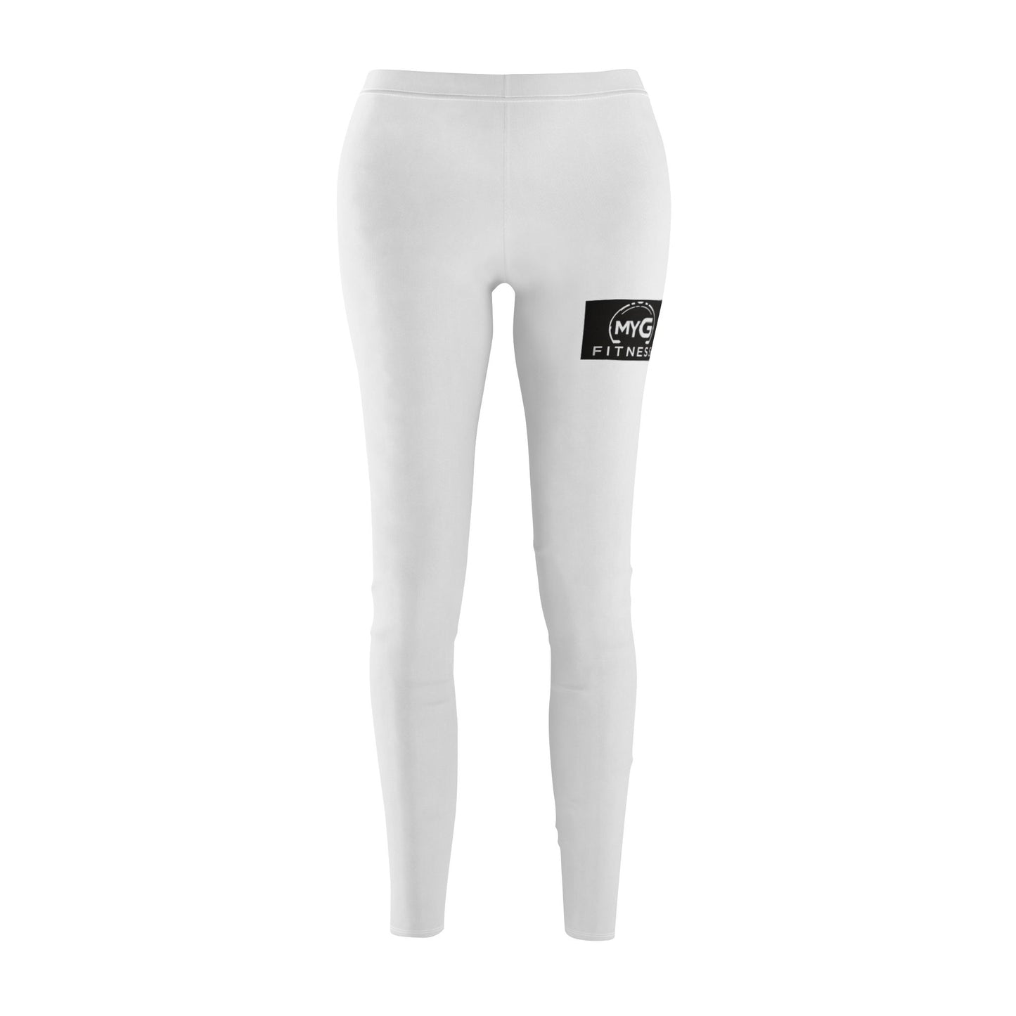 MYGFITNESS Women's Mid-rise Fitness White Comfortable Leggings | Active Wear for Yoga & Gym