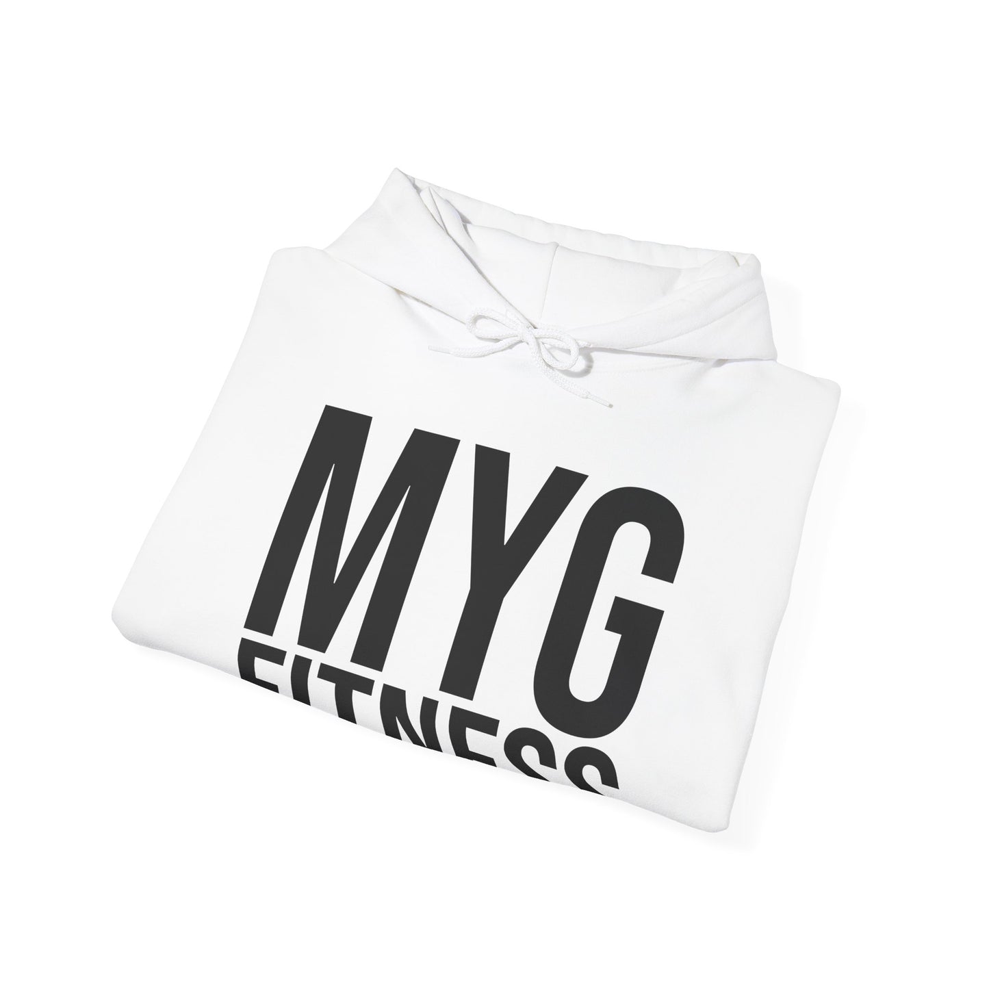 MYGFITNESS Essentials Arm Logo Unisex Heavy Blend™ Hoodie - Motivational Activewear for Fitness Enthusiasts