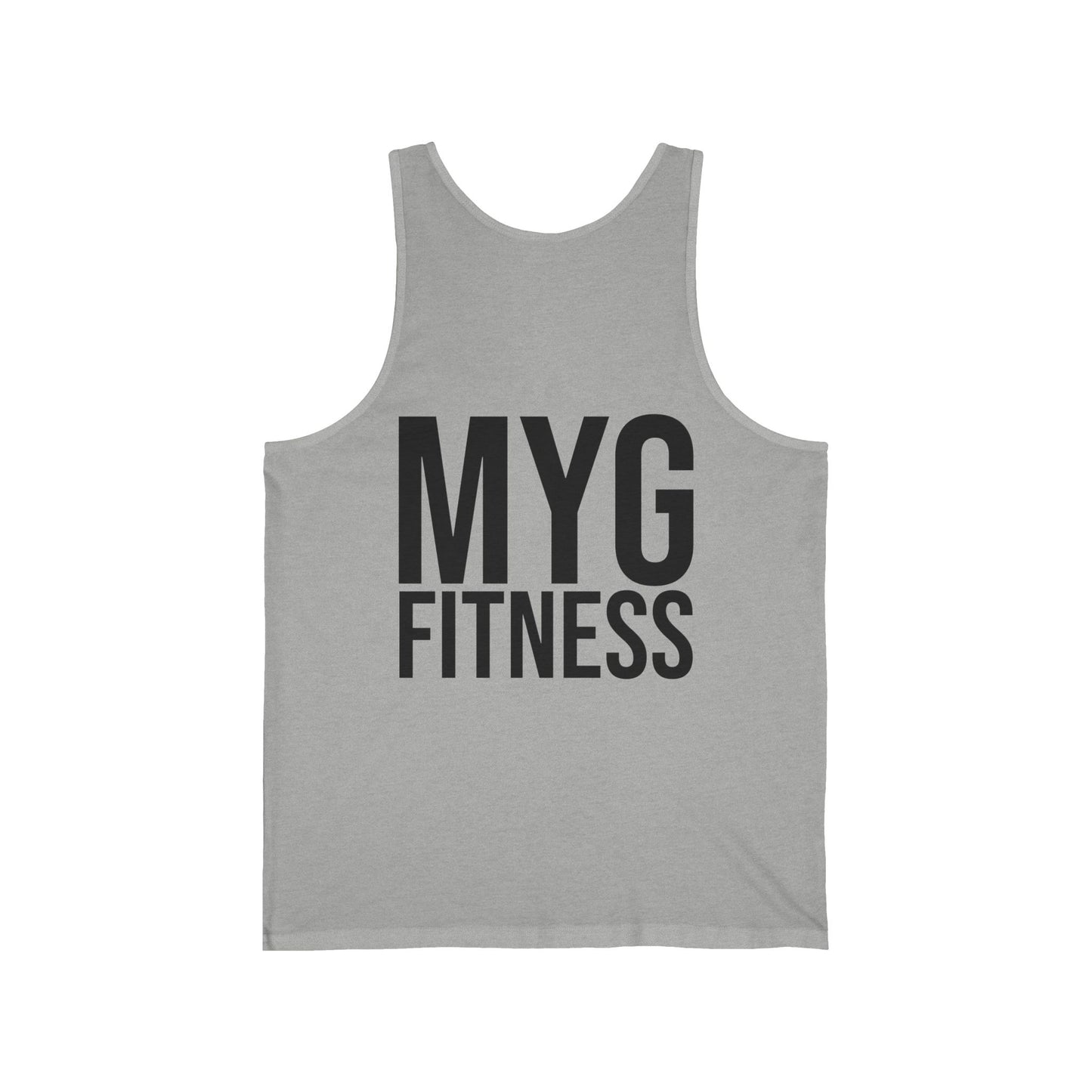 MYGFITNESS Essentials Logo With Back Print Unisex Jersey Tank - Perfect for Gym Lovers & Active Lifestyle