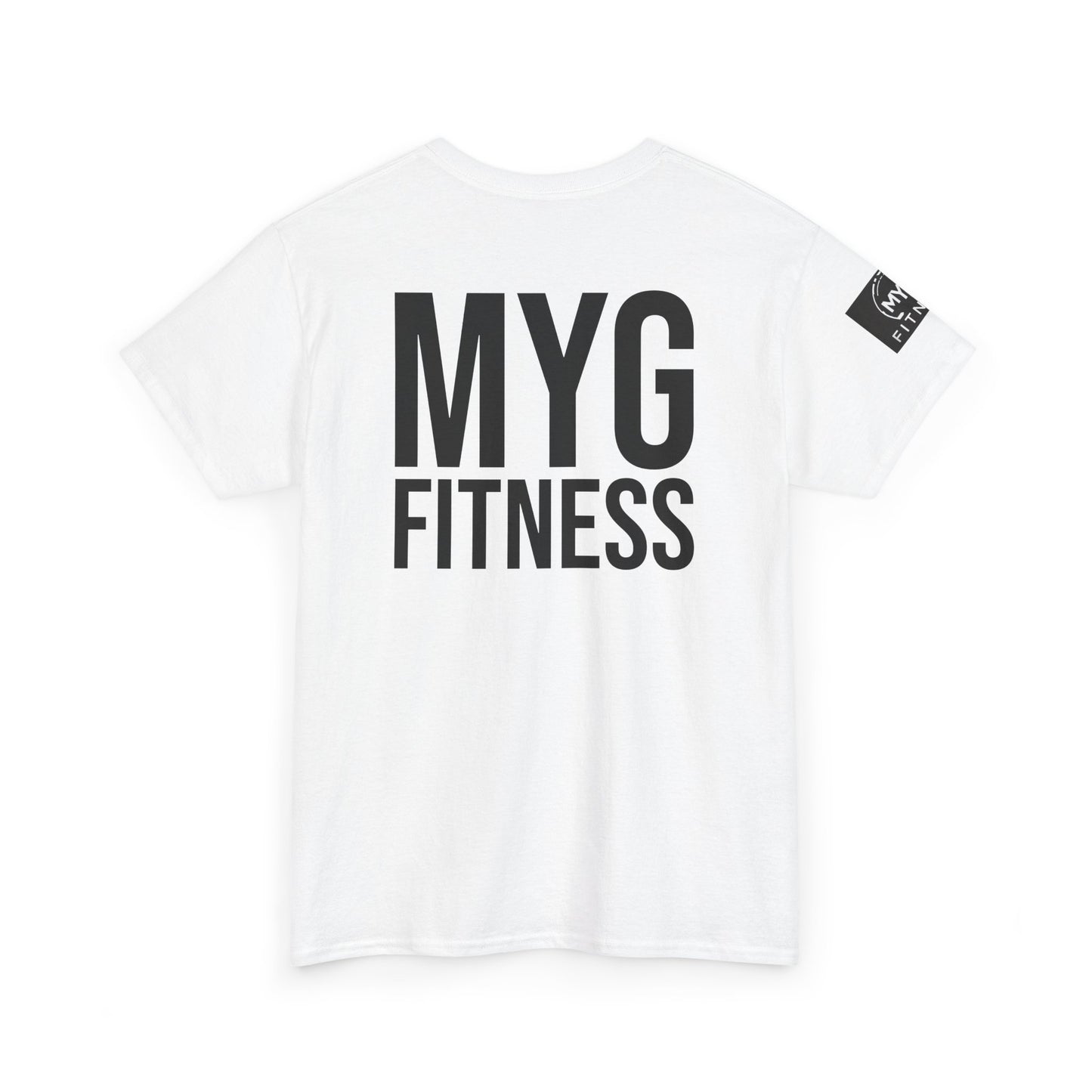 MYGFITNESS Essentials Back Print With Arm Logo Unisex Heavy Cotton Tee