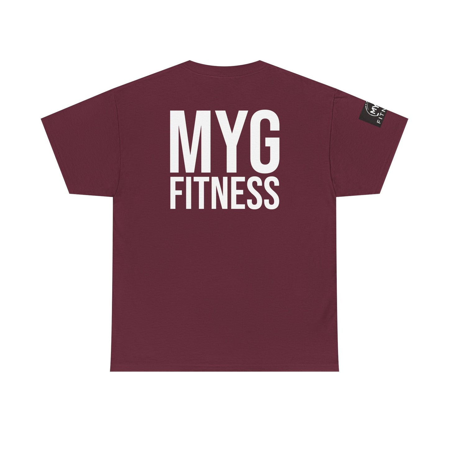 MYGFITNESS Essentials Back Print With Arm Logo Unisex Heavy Cotton Tee