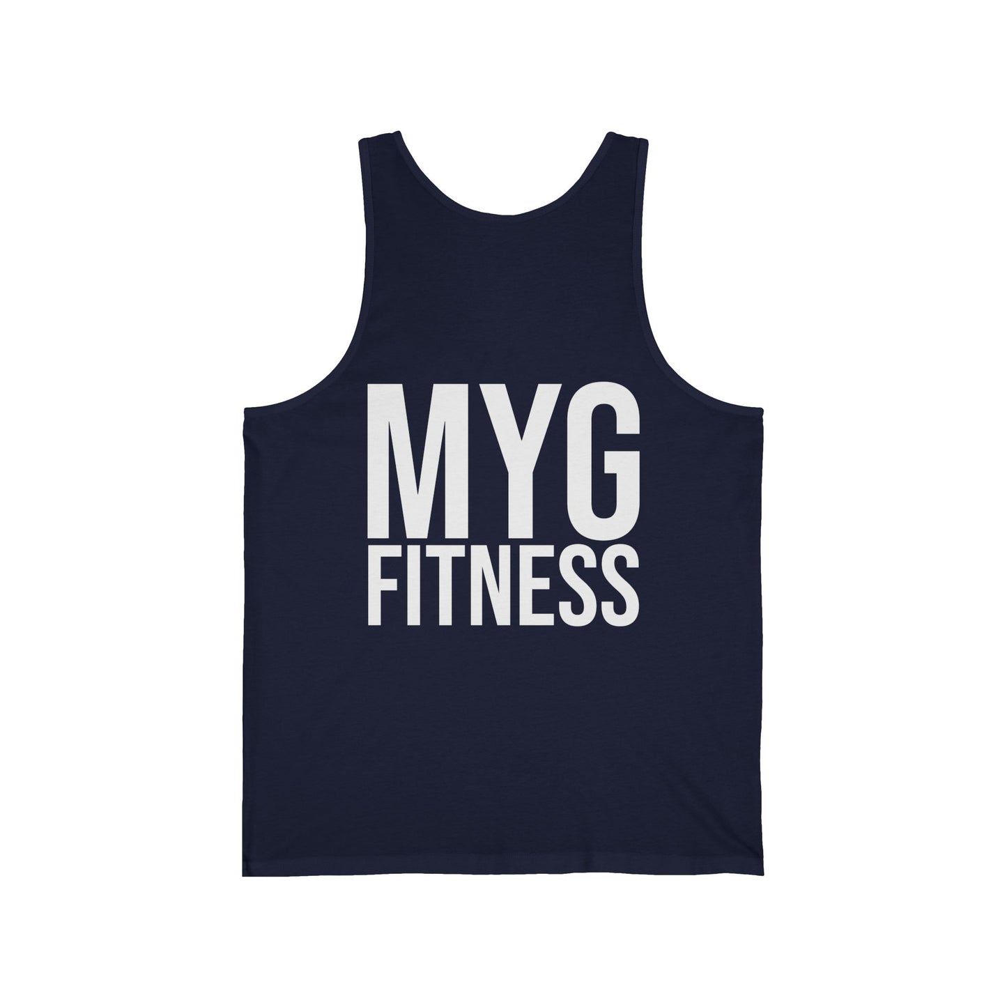 MYGFITNESS Essentials Logo With Back Print Unisex Jersey Tank - Perfect for Gym Lovers & Active Lifestyle