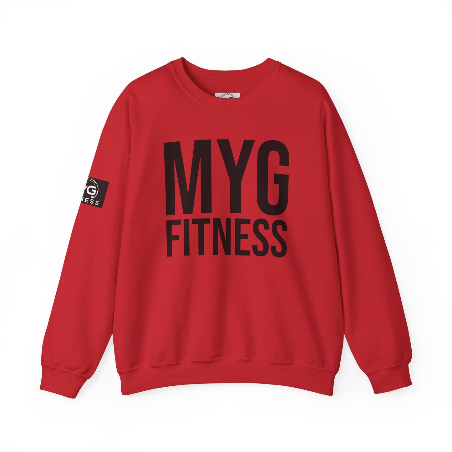 MYGFITNESS Essentials Arm Logo Unisex Heavy Blend™ Crewneck Sweatshirt - Cozy Apparel for Workout Enthusiasts