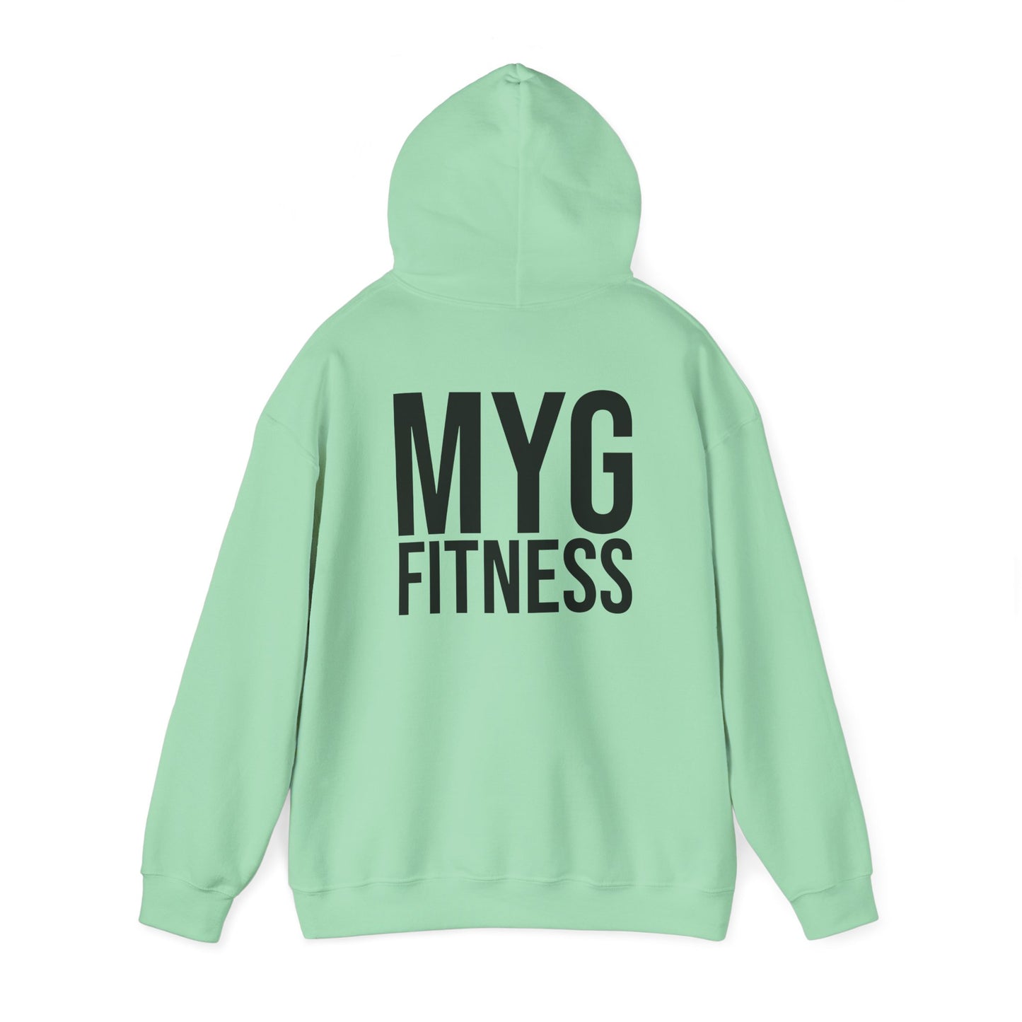 MYGFITNESS Essentials Back Print Unisex Heavy Blend™ Hoodie - Motivational Activewear for Fitness Enthusiasts