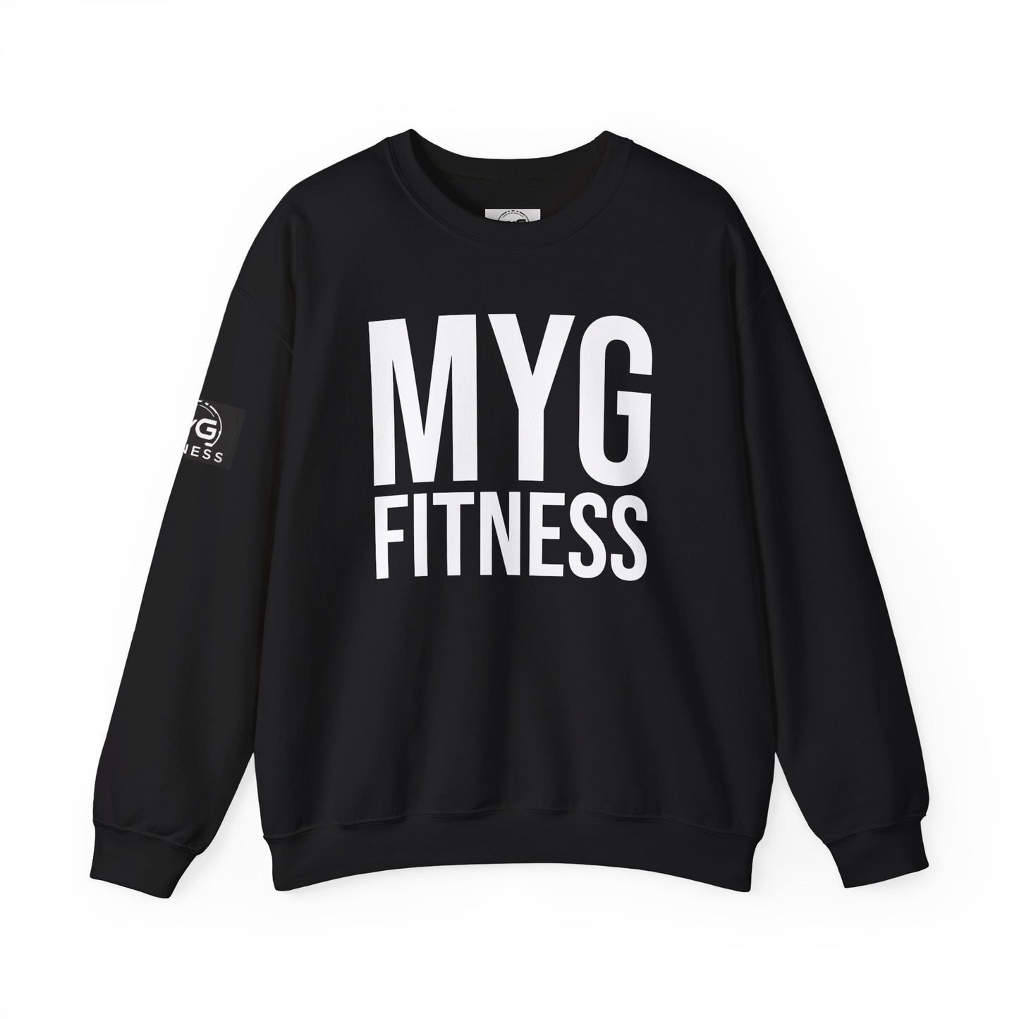 MYGFITNESS Essentials Arm Logo Unisex Heavy Blend™ Crewneck Sweatshirt - Cozy Apparel for Workout Enthusiasts