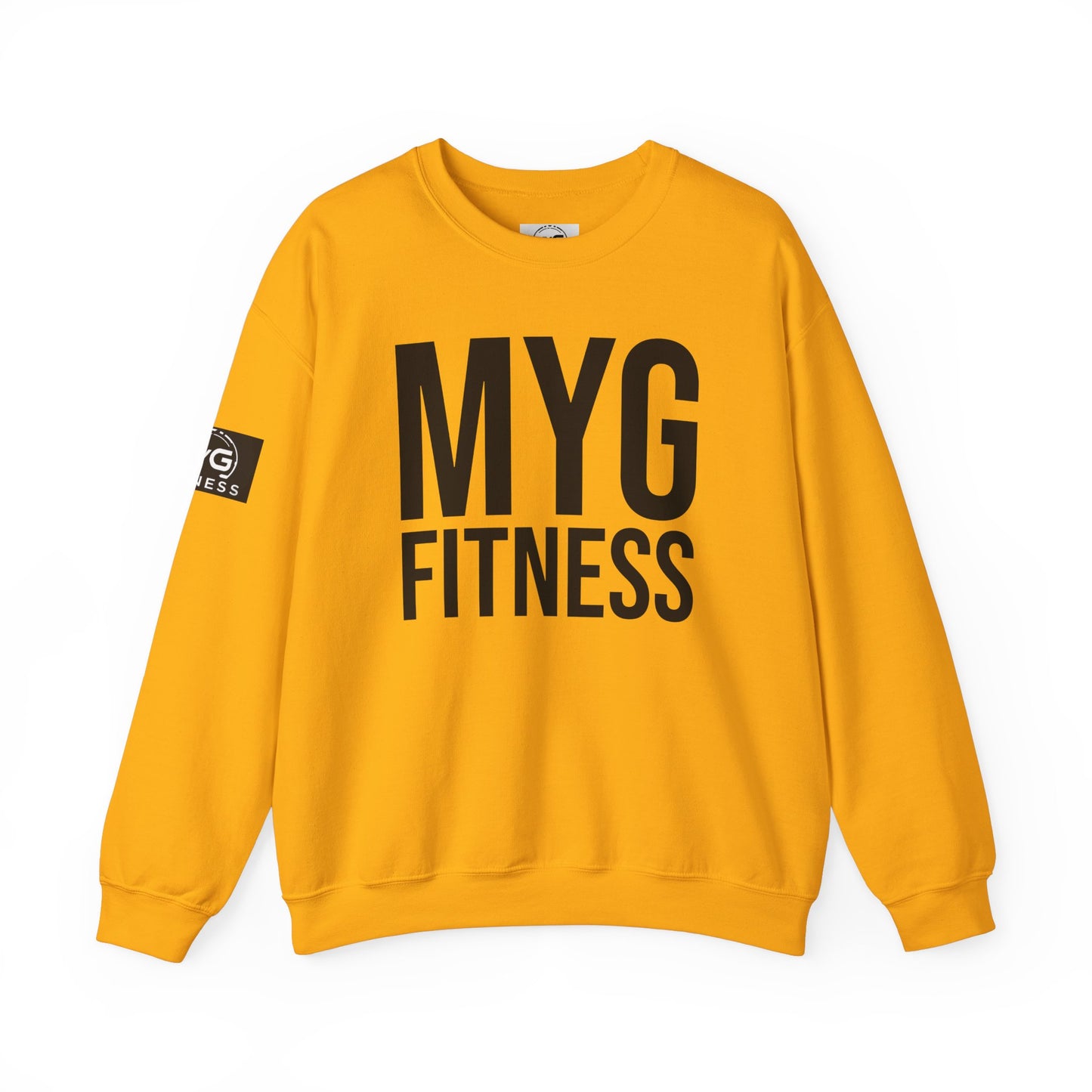 MYGFITNESS Essentials Arm Logo Unisex Heavy Blend™ Crewneck Sweatshirt - Cozy Apparel for Workout Enthusiasts