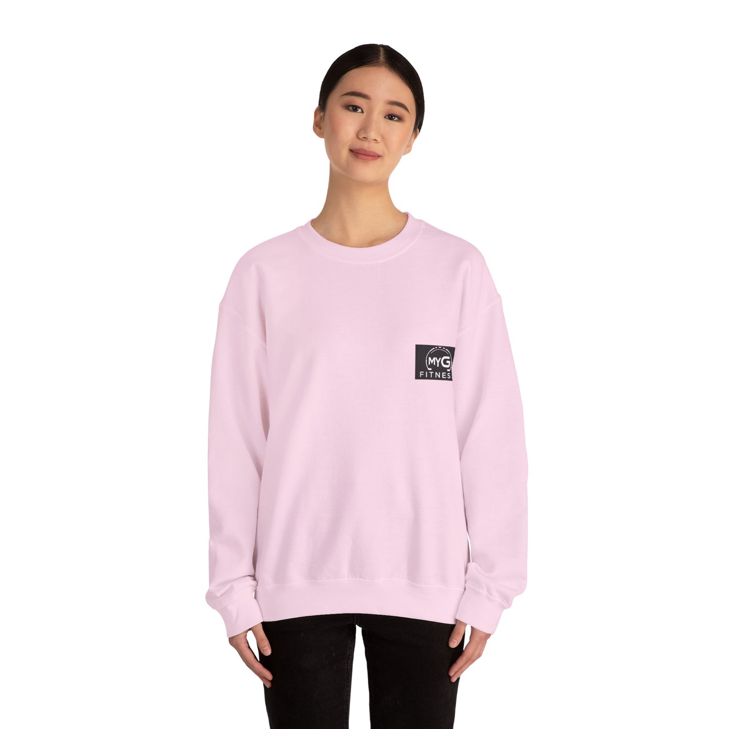 MYGFITNESS Essentials Logo Unisex Heavy Blend™ Crewneck Sweatshirt - Cozy Apparel for Workout Enthusiasts