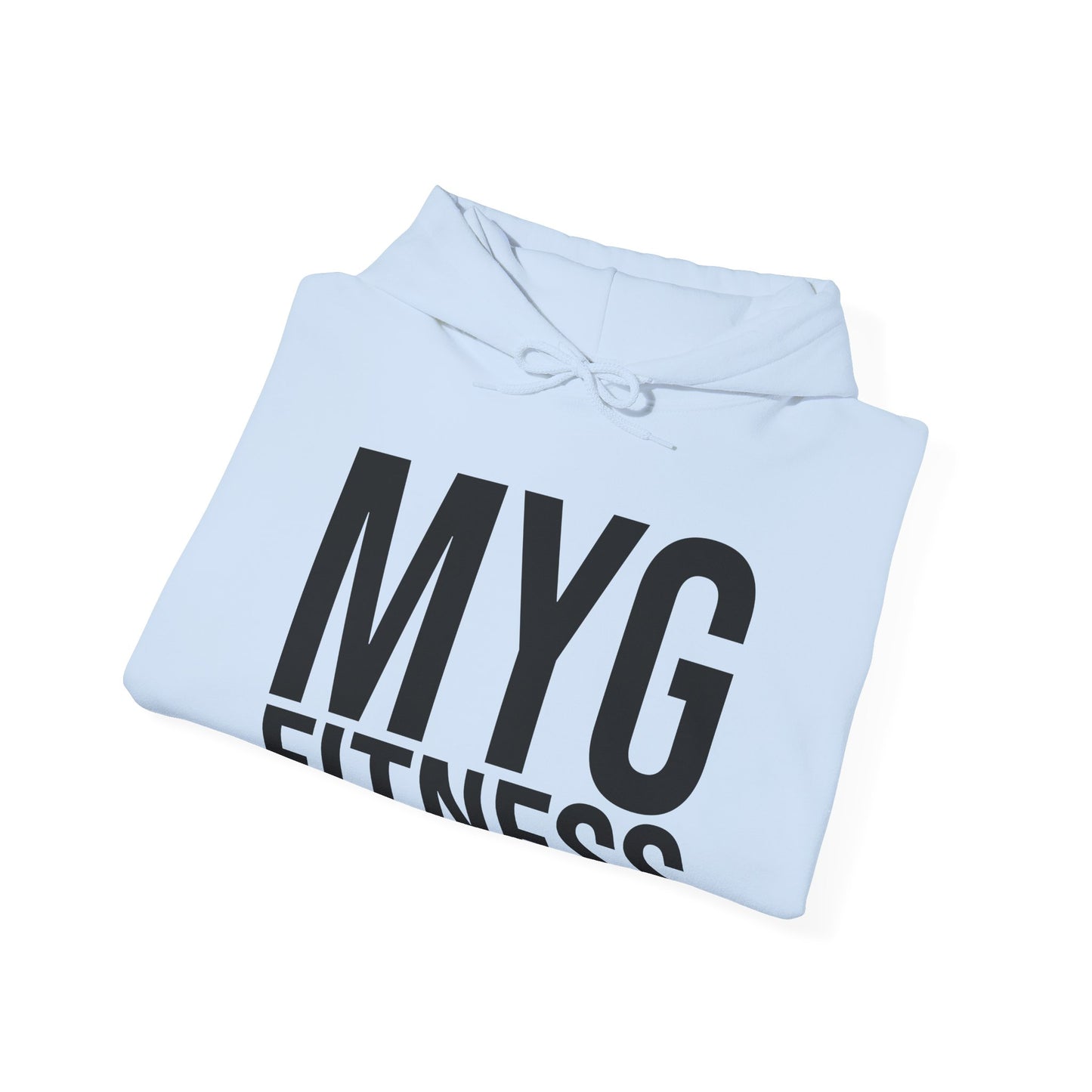 MYGFITNESS Essentials Arm Logo Unisex Heavy Blend™ Hoodie - Motivational Activewear for Fitness Enthusiasts