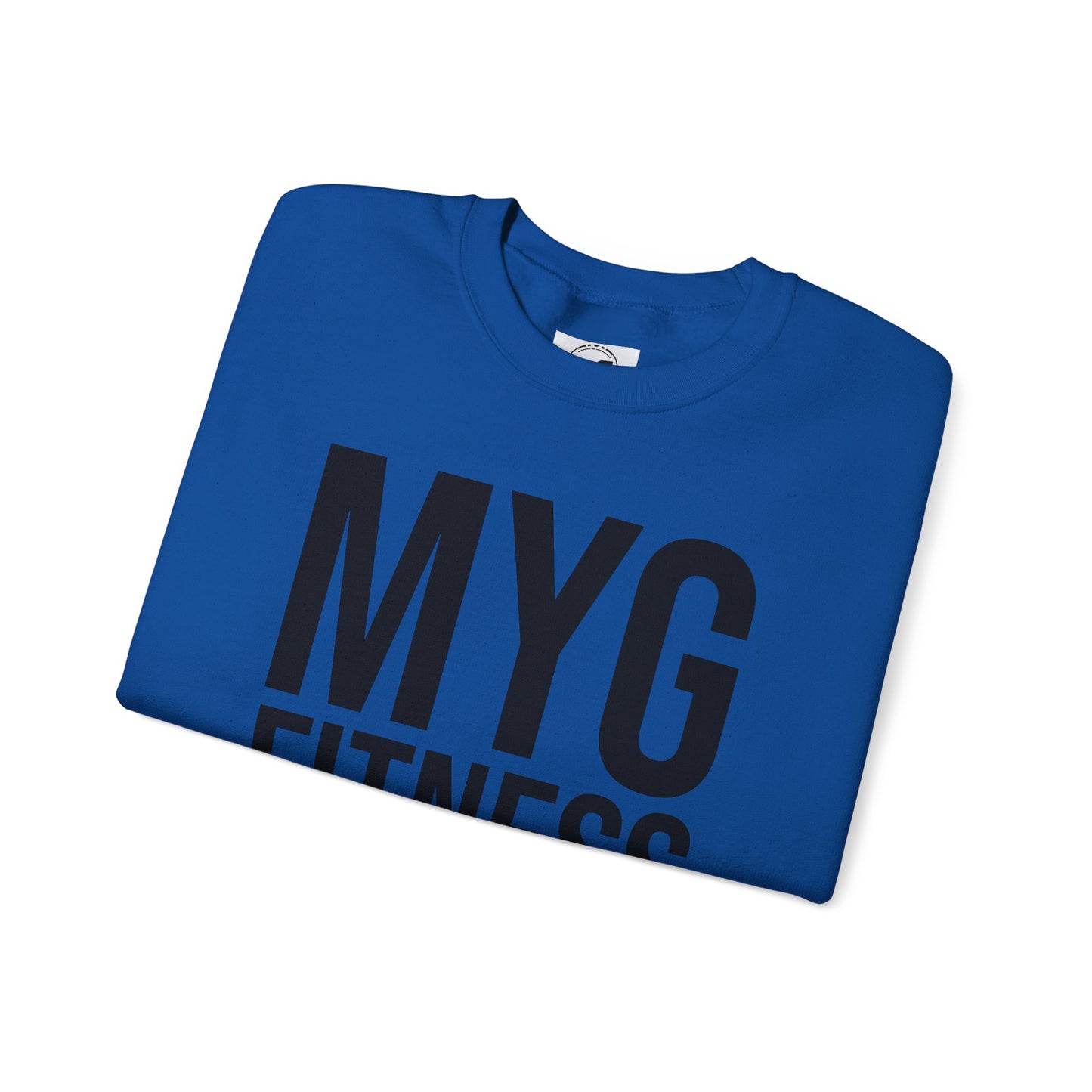 MYGFITNESS Essentials Arm Logo Unisex Heavy Blend™ Crewneck Sweatshirt - Cozy Apparel for Workout Enthusiasts