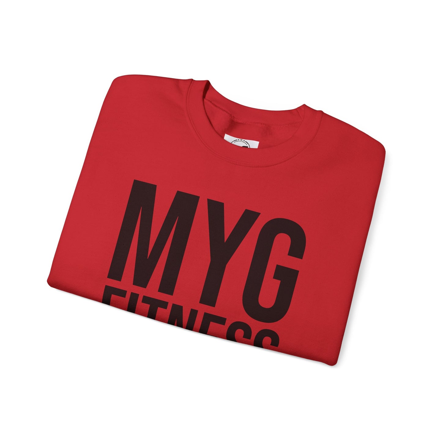 MYGFITNESS Essentials Arm Logo Unisex Heavy Blend™ Crewneck Sweatshirt - Cozy Apparel for Workout Enthusiasts